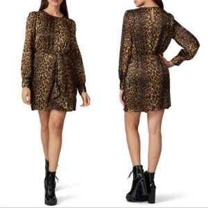 The Kooples Leopard Print Long sleeve scoop neck Dress size 2 (medium)